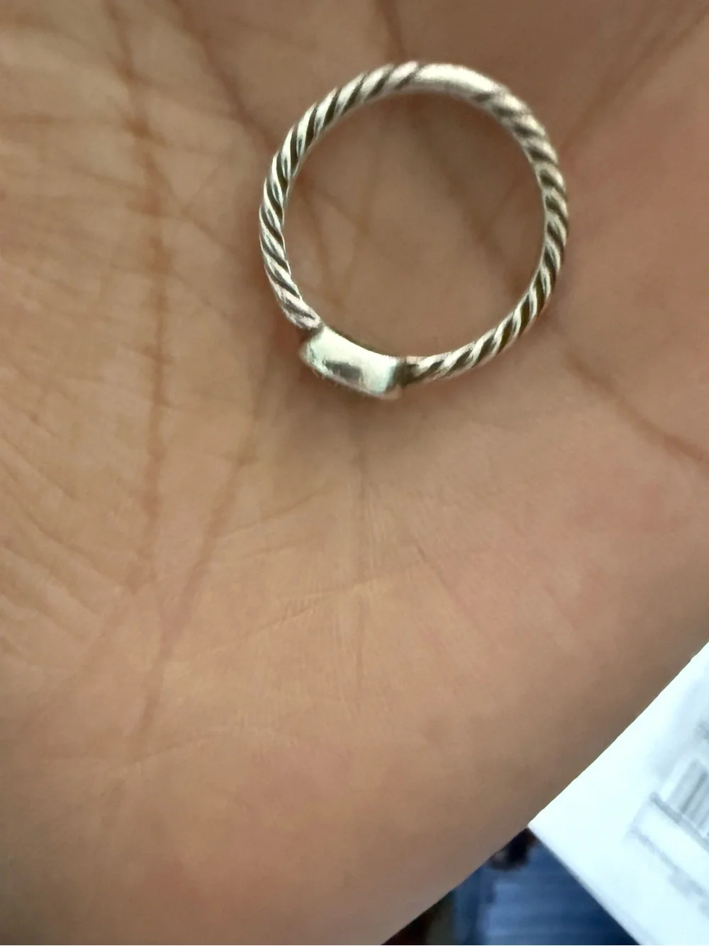 David Yurman Petite Pavé Oval Diamond Ring in Sterling Silver